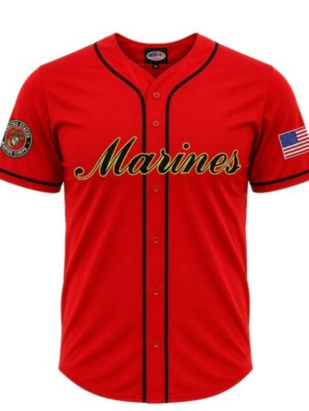 Marines Red Baseball Jersey Shirt XL JWM Wholesale